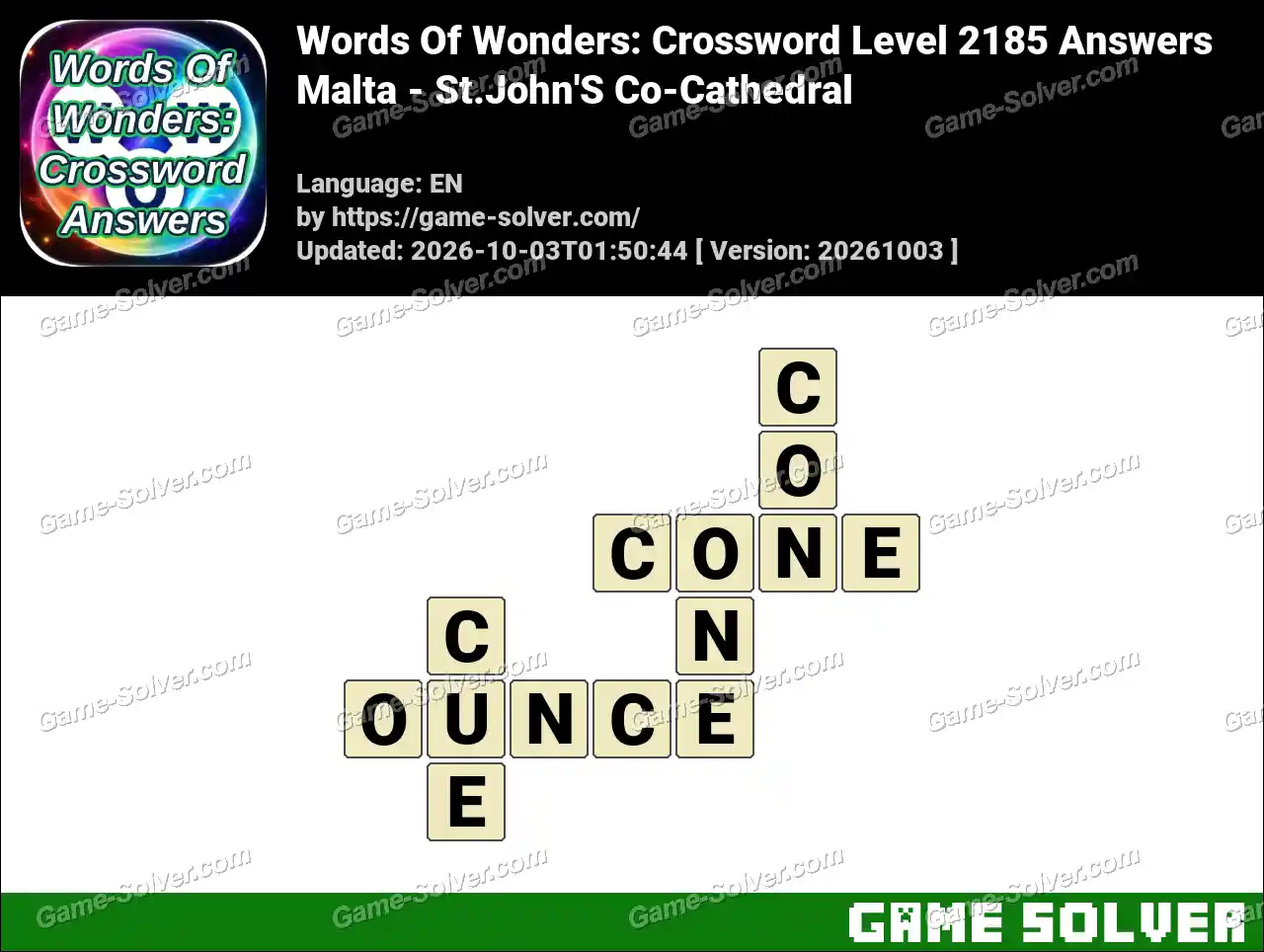 Words Of Wonders: Crossword Level 2185 Answers – Malta – St.John’S Co-Cathedral